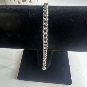 Stainless Steel Men's Silver Bracelet, Fashion Hip Hop Cuban Link, 201 Steel NWT